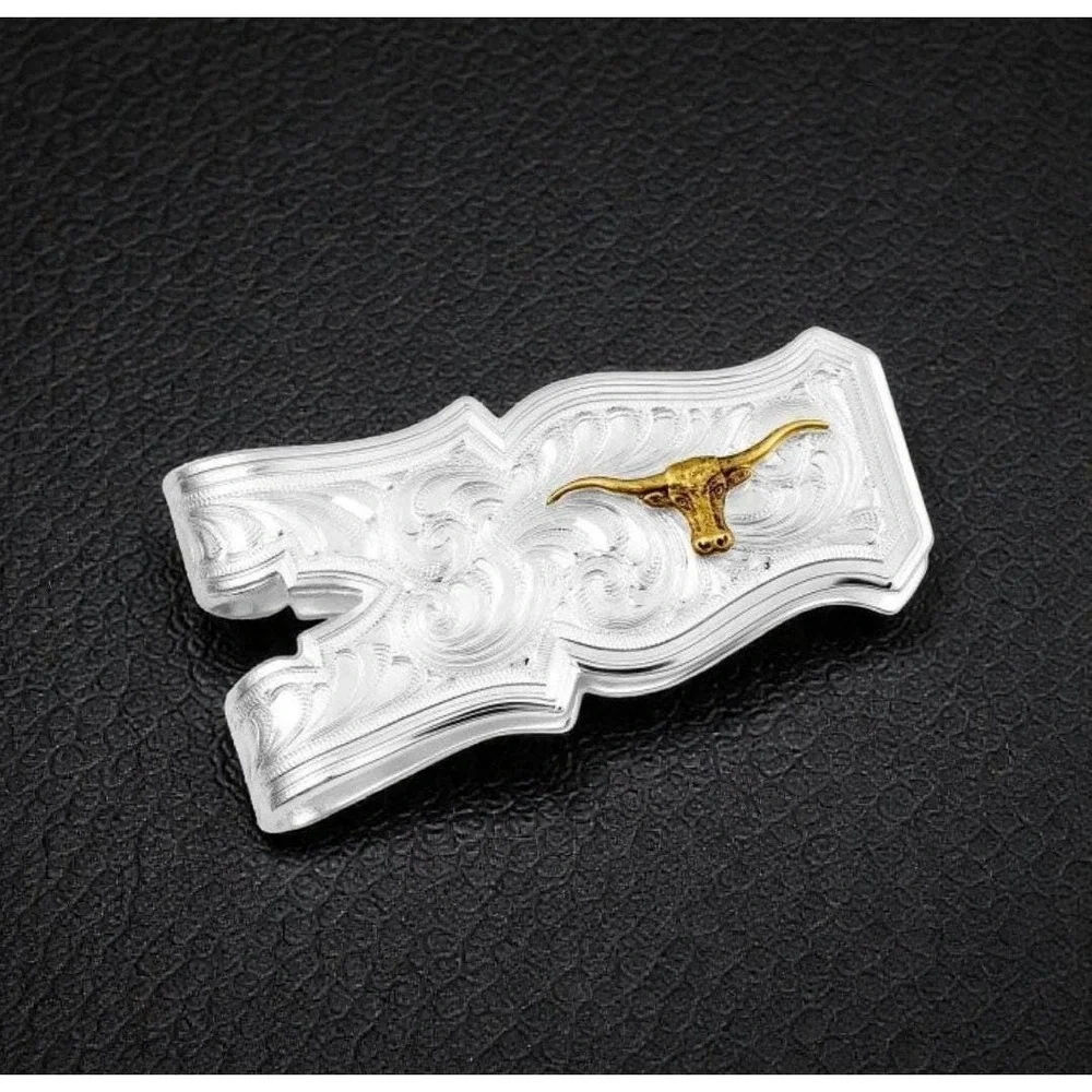 Montana Silversmith Open Range Longhorn Money Clip - Retail $90 - NEW!